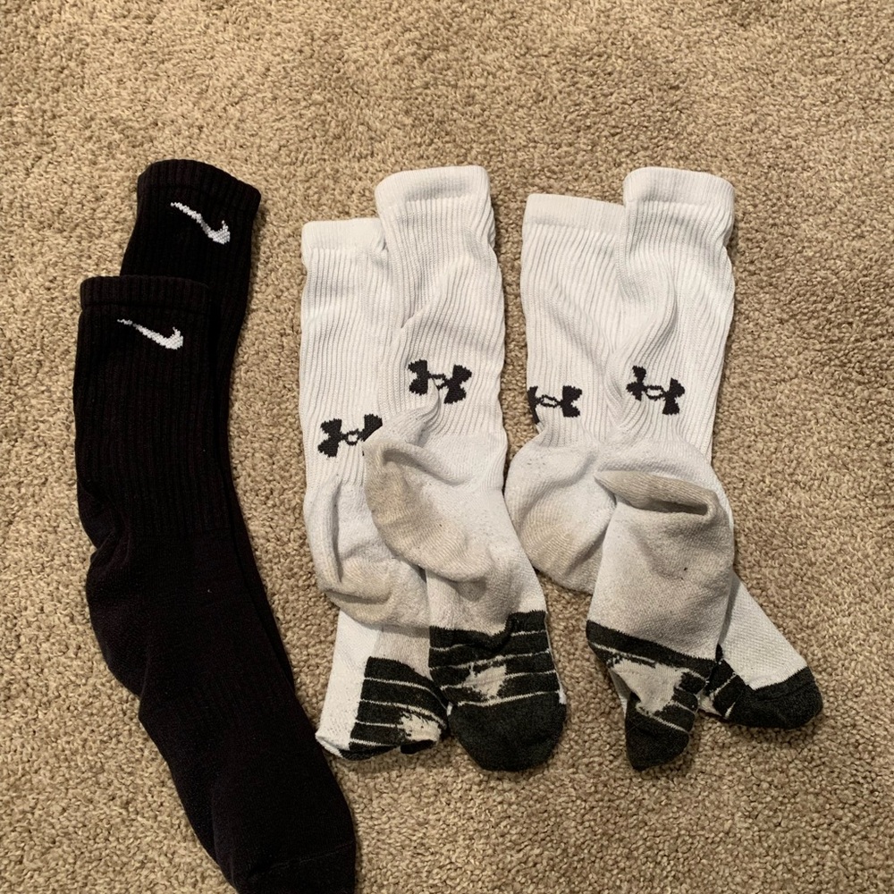 Black and White Athletic Socks